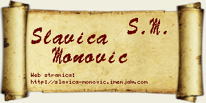Slavica Monović vizit kartica